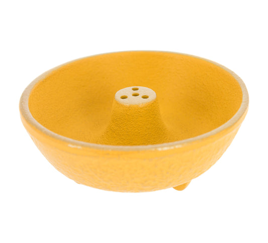 Incensário Japonês Fonte em ferro fundido - Amarelo