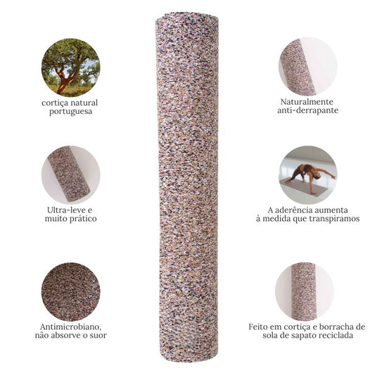 Tapete de yoga em cortiça e borracha reciclada Portuguesa