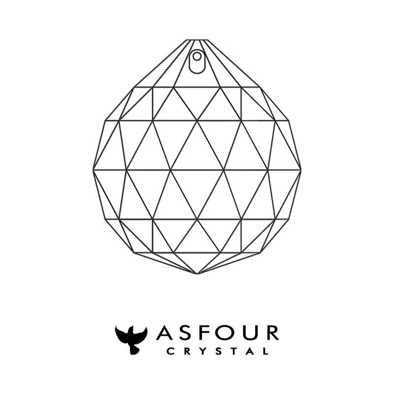 Bola de Cristal Multifacetado Asfour extra grande - 100 mm