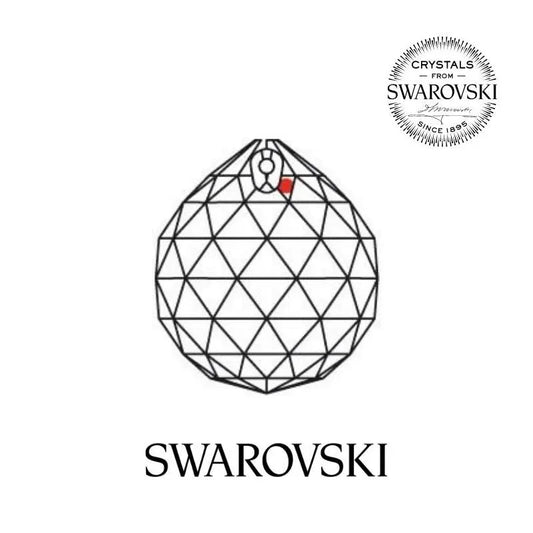 Bola de Cristal Multifacetado Swarovski Amarela - 40 mm