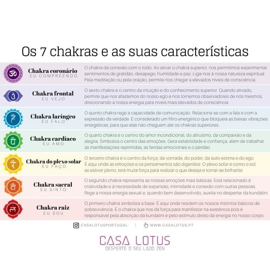 Conjunto pequeno de pedras semi-preciosas - 7 chakras