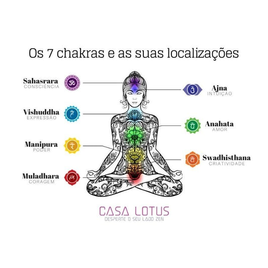 Conjunto de pedras semi-preciosas em bruto - 7 chakras