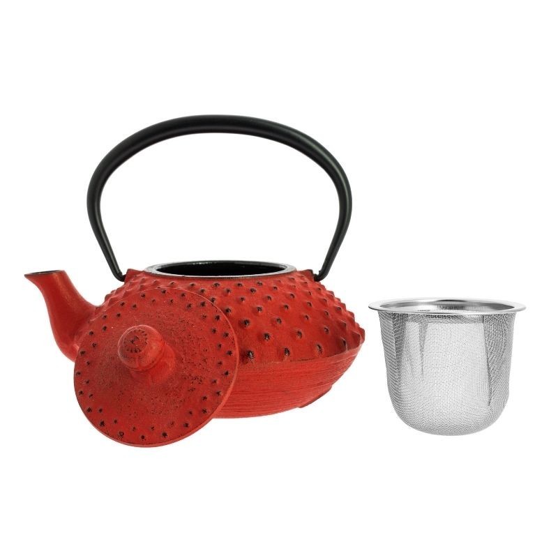 Chaleira Japonesa de ferro fundido Iwachu Kanbin vermelha - 350 ml
