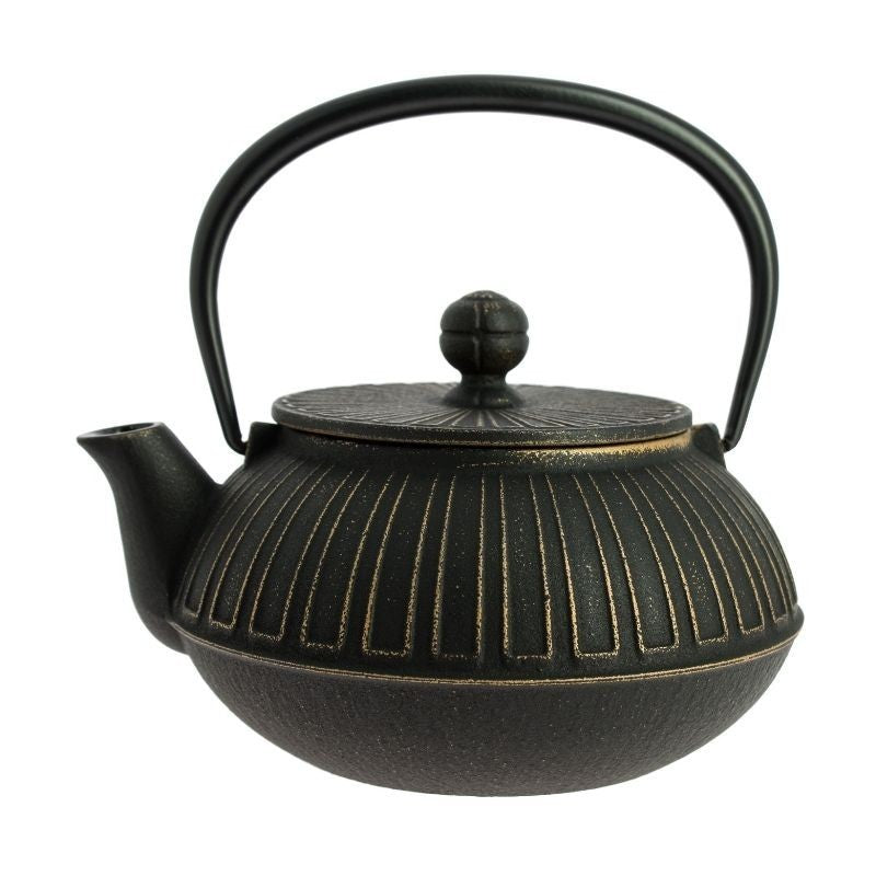 Chaleira Japonesa de ferro fundido Iwachu Kiku para Cerimónia do Chá ...