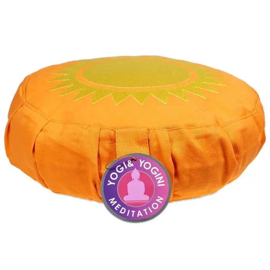 Zafu para crianças com desenho de sol para meditação