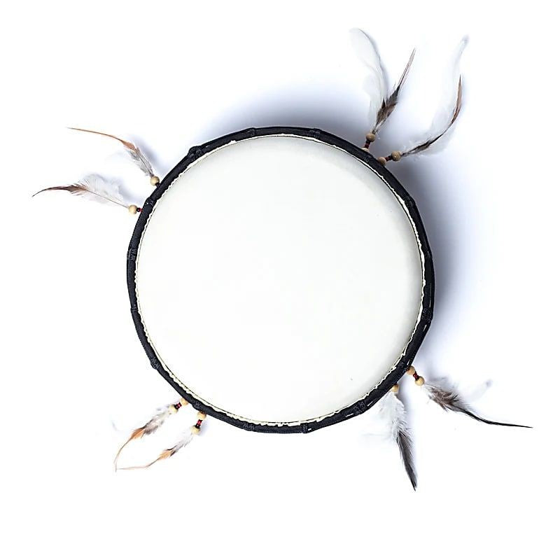 Tambor Xamânico em madeira com pele de cabra - Pequeno