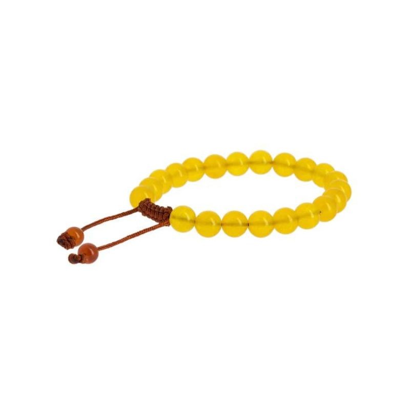 Japamala em pulseira de Ágata amarela com Cornalina