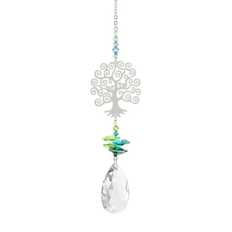 Cascata de cristais Swarovski multifacetados Árvore da Vida