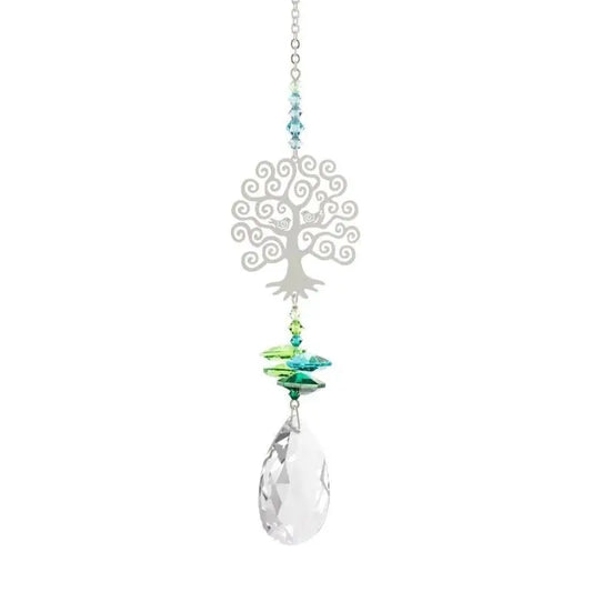 Cascata de cristais Swarovski multifacetados Árvore da Vida