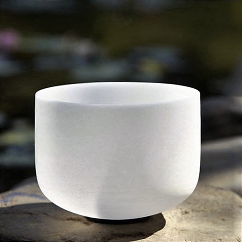 Taça sonora de cristal quartzo de 25 cm - nota Ré (432 Hertz)