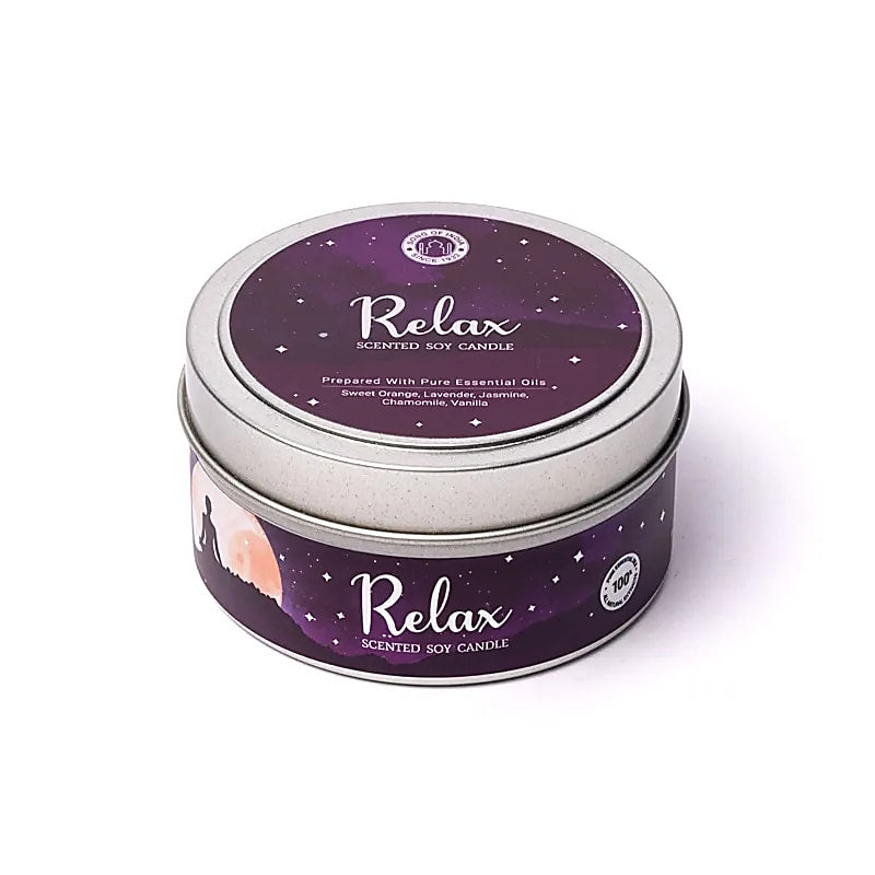 Vela de soja natural Relax com óleos essenciais