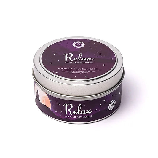 Vela de soja natural Relax com óleos essenciais