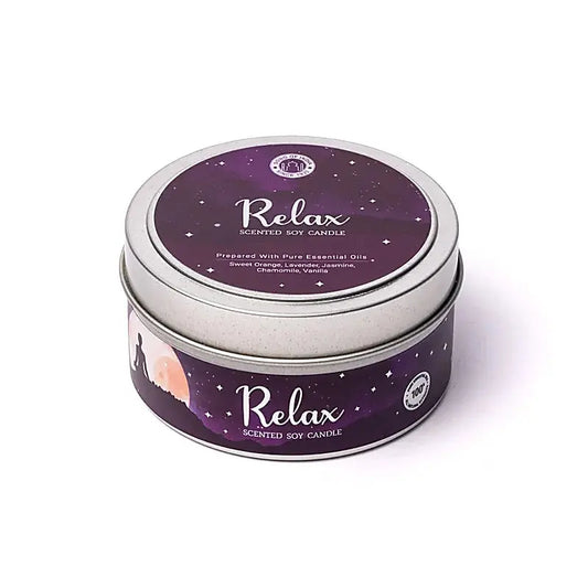 Vela de soja natural Relax com óleos essenciais