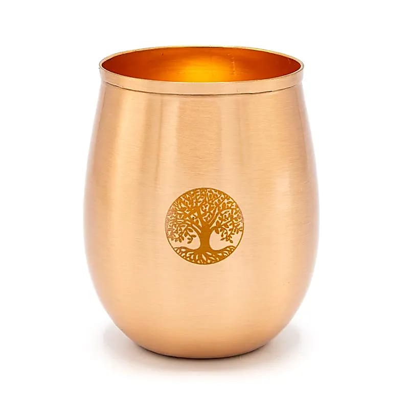 Copo de Cobre 350 ml - Árvore da vida Yogi & Yogini