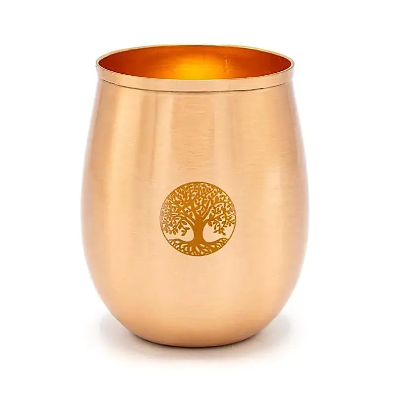 Copo de Cobre 350 ml - Árvore da vida Yogi & Yogini