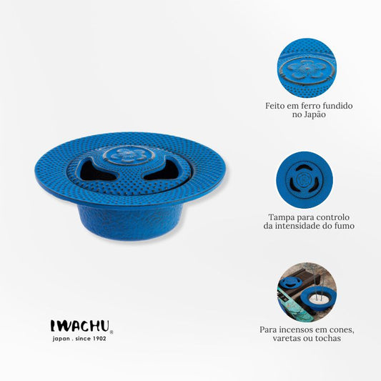 Incensário Japonês Flor de cerejeira em ferro fundido