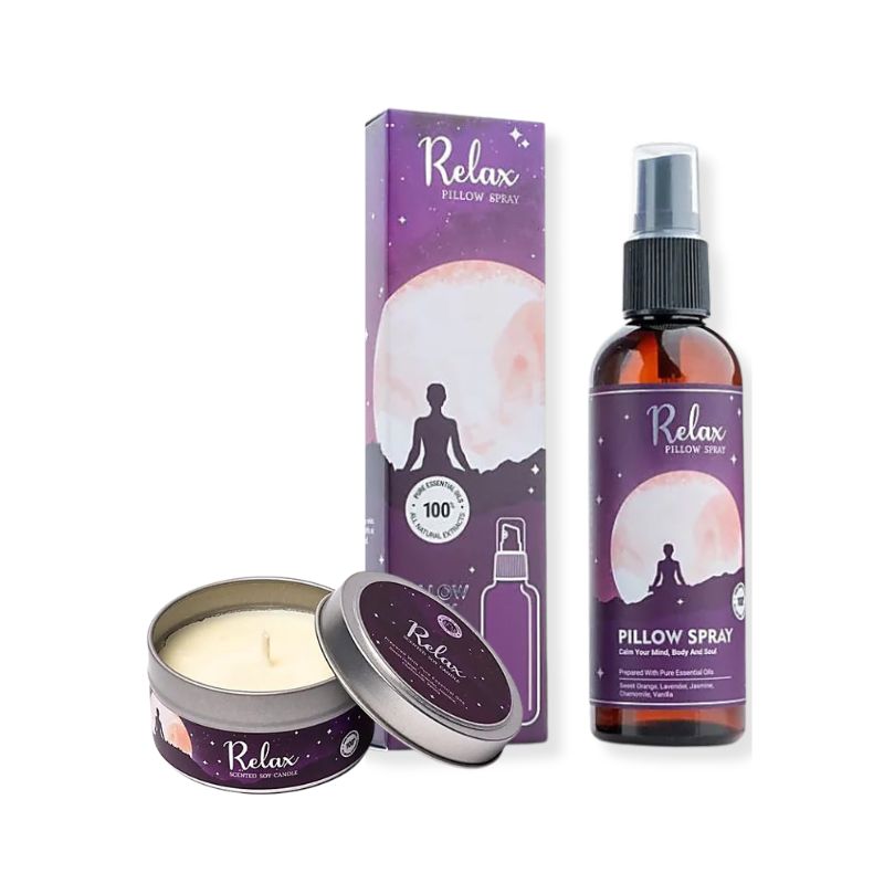 Kit Natural Relax com vela e ambientador com óleos essenciais