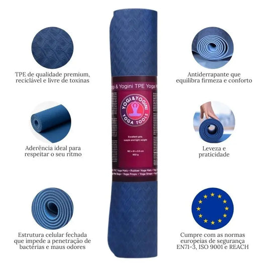 Tapete de yoga Essence azul