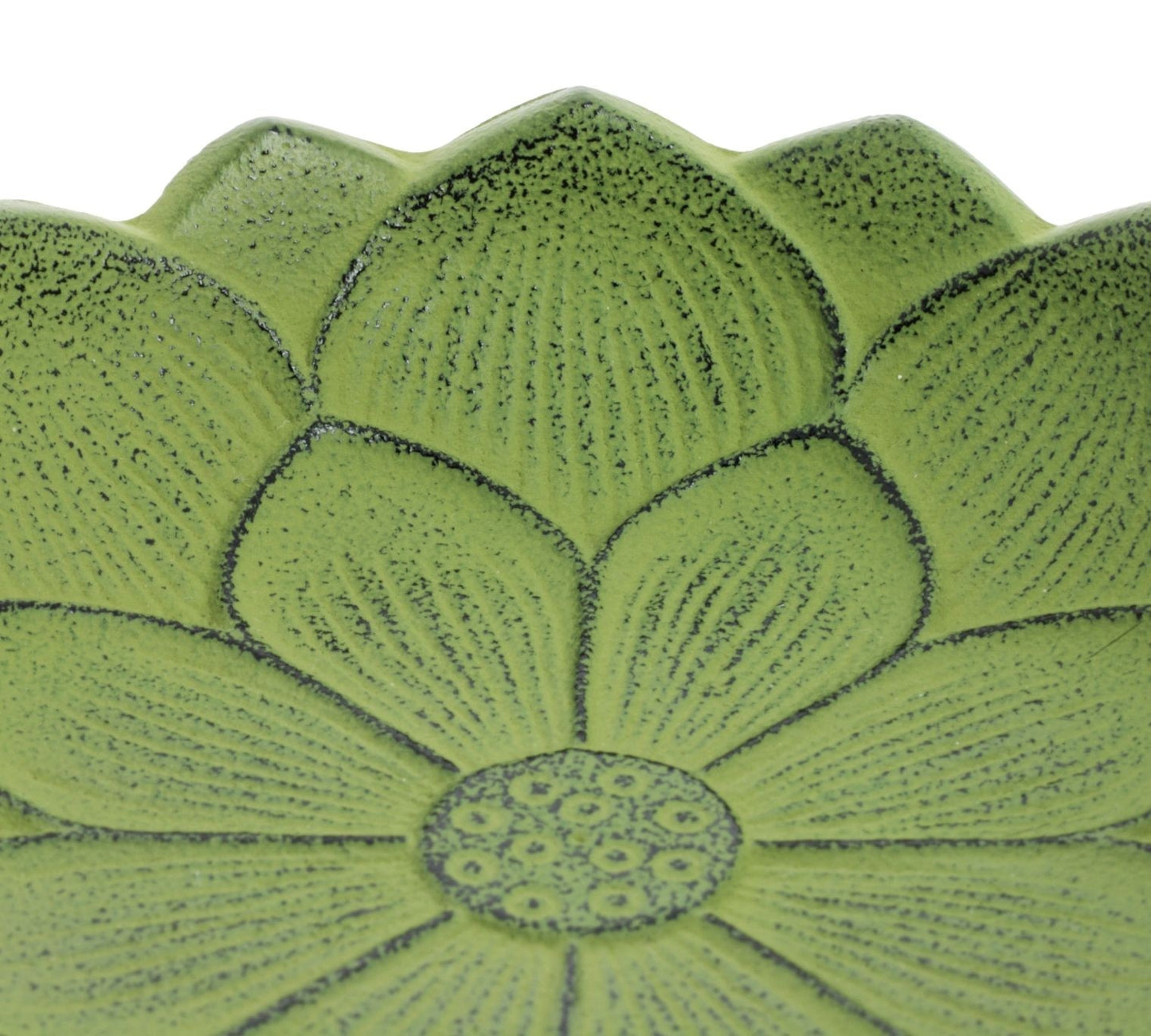 Incensário Japonês Flor de Lotus em ferro fundido - Verde