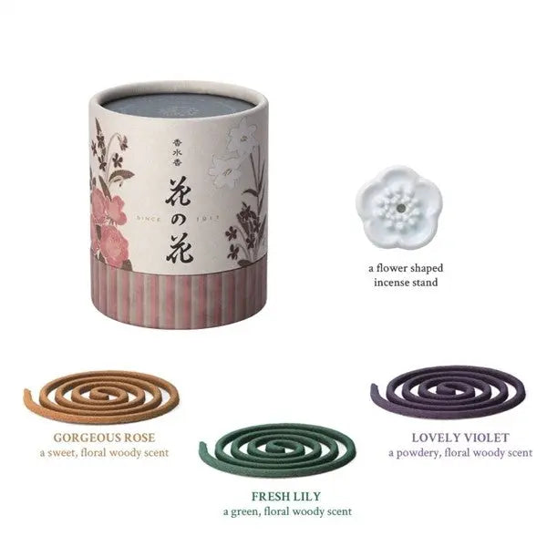 Conjunto de incensos japoneses - Hana-no-hana espiral