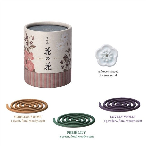 Conjunto de Incensos Japoneses Nippon Kodo Hana-no-hana - Espiral