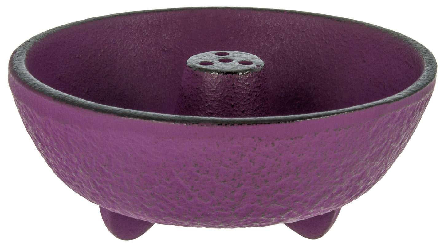 Incensário Japonês Fonte em ferro fundido - Roxo