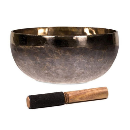 Taça tibetana Ishana com batente em madeira - 28 cm