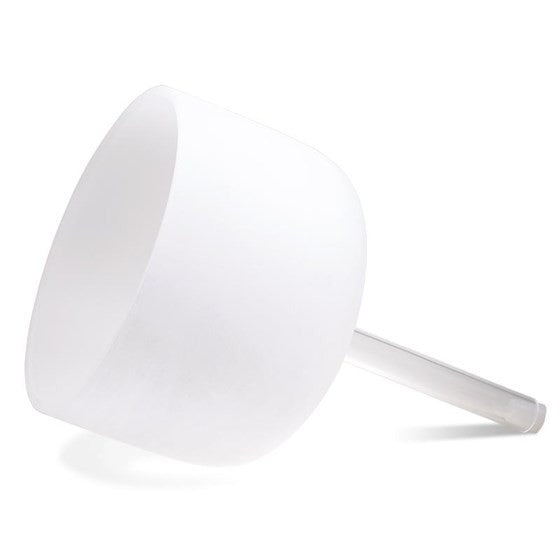 Taça sonora de cristal quartzo com suporte de 25 cm - nota Fá (432 Hertz)