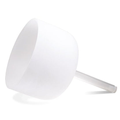 Taça sonora de cristal quartzo com suporte de 25 cm - nota Fá (432 Hertz)