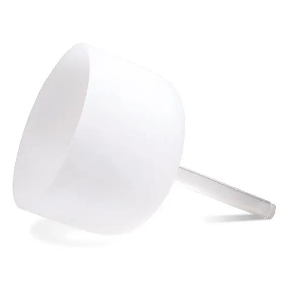 Taça sonora de cristal quartzo com suporte de 25 cm