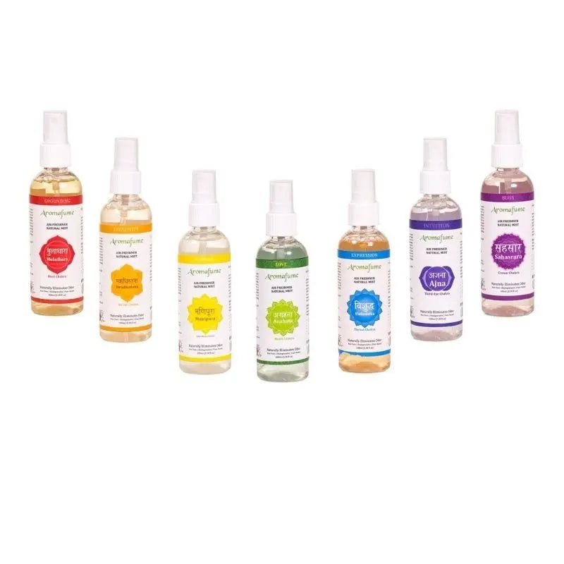 Conjunto de Ambientadores Naturais em Spray dos 7 Chakras