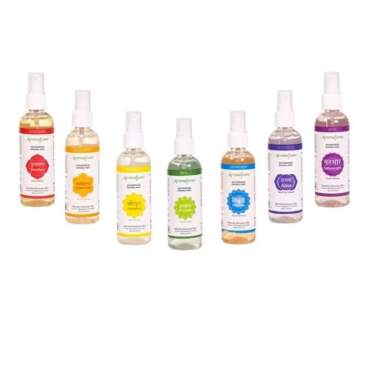 Conjunto de Ambientadores Naturais em Spray dos 7 Chakras