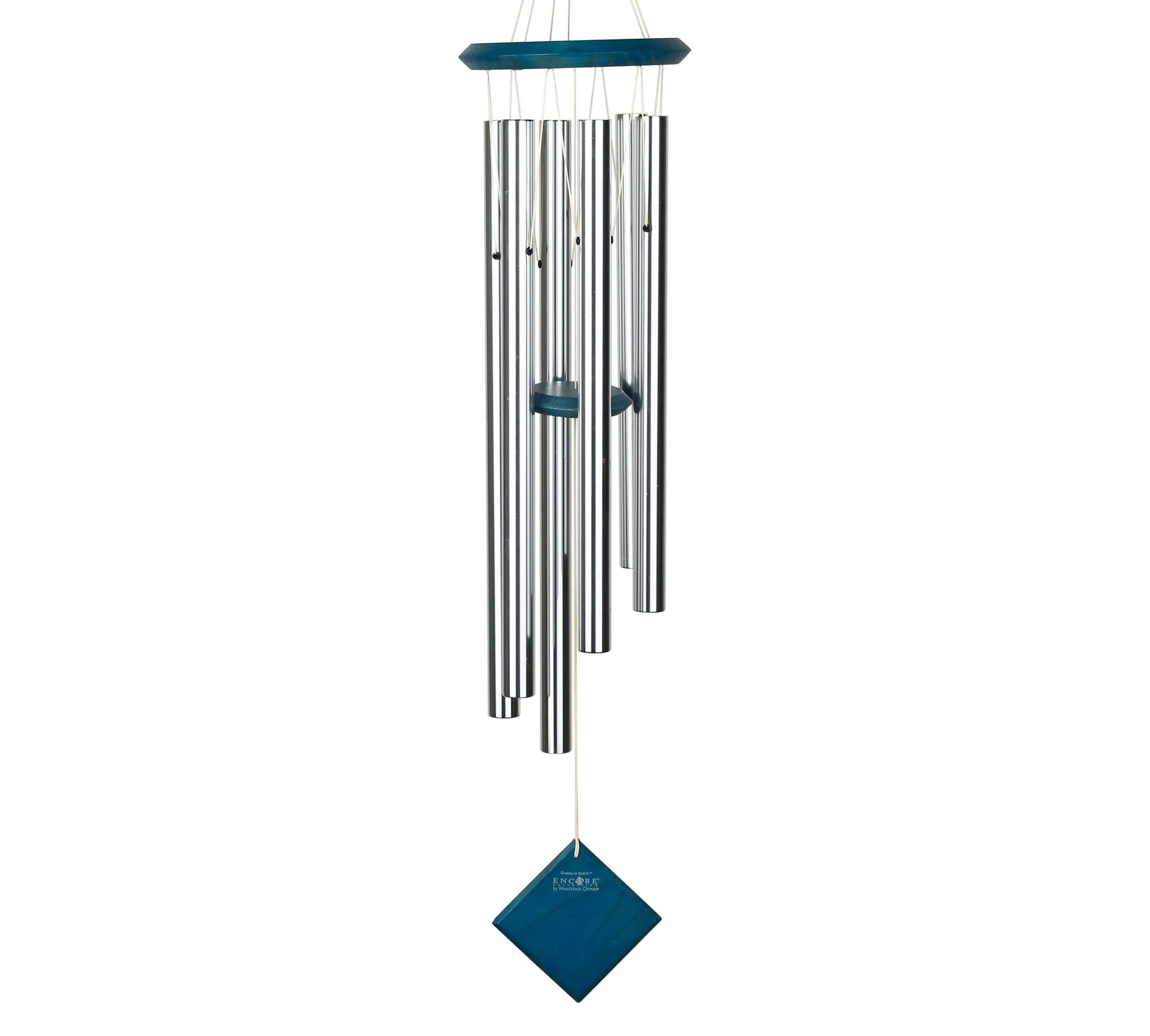 Sino dos ventos da coleção Planeta Terra - Prata com azul