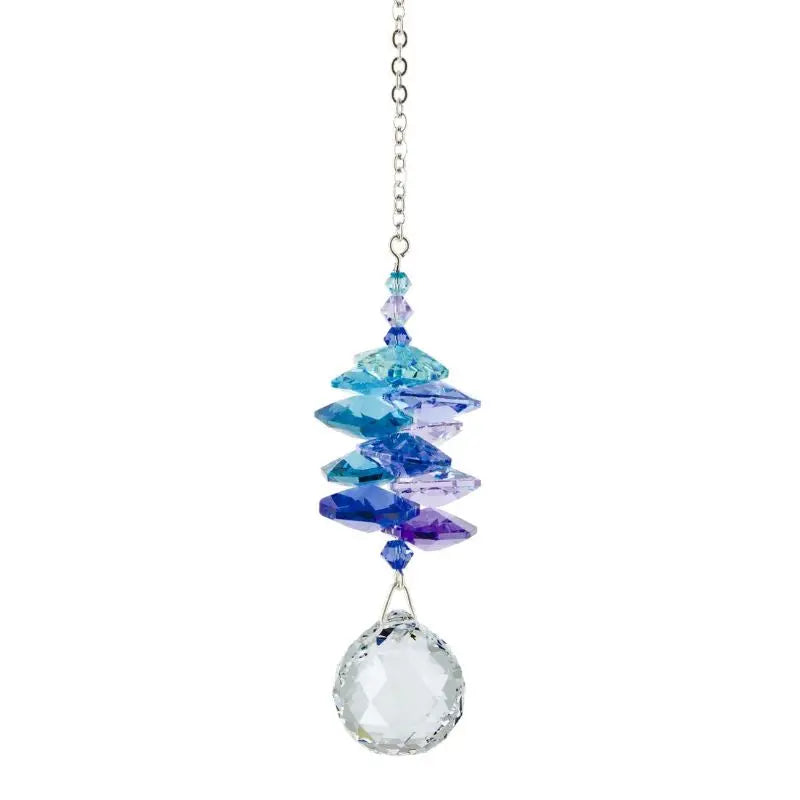 Cascata de cristais Swarovski multifacetados - Azul