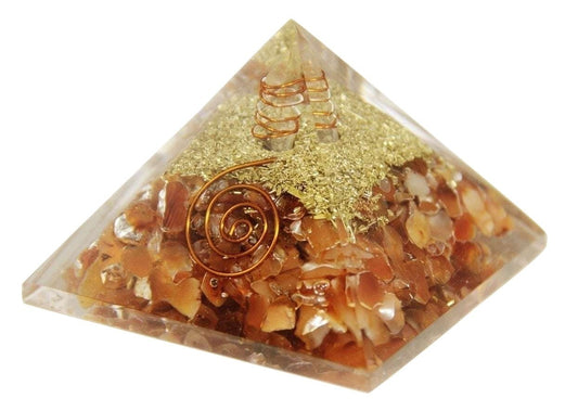 Pirâmide de Orgonite com Cornalina - Grande