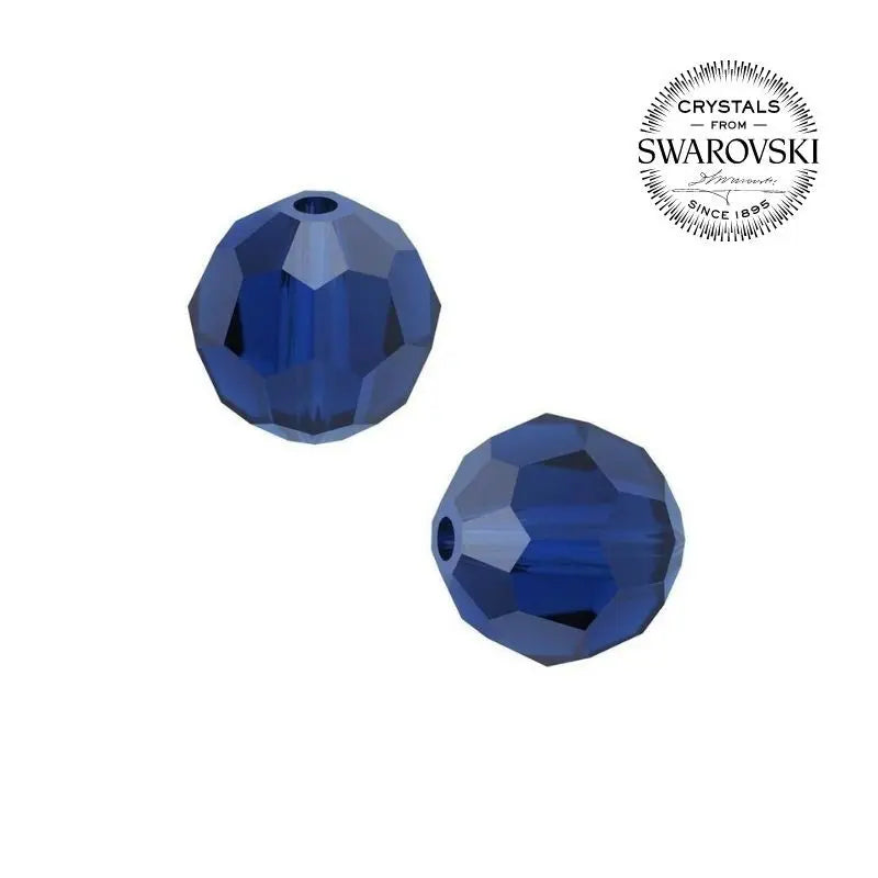 Contas de Cristal Multifacetado Swarovski Azul de 8 mm