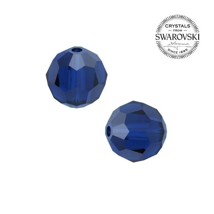 Contas de Cristal Multifacetado Swarovski Azul de 8 mm
