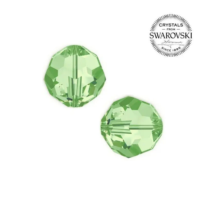 Contas de Cristal Multifacetado Swarovski Verde de 10 mm