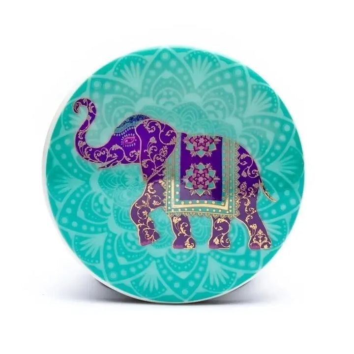 Chávena em porcelana com tampa e filtro com desenho de Elefante