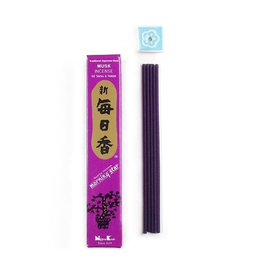 Incenso Japonês Nippon Kodo Morning Star de Musk - 50 varetas