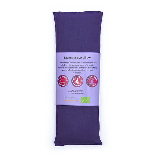 Almofada de olhos com lavanda e semente de linho - Roxa