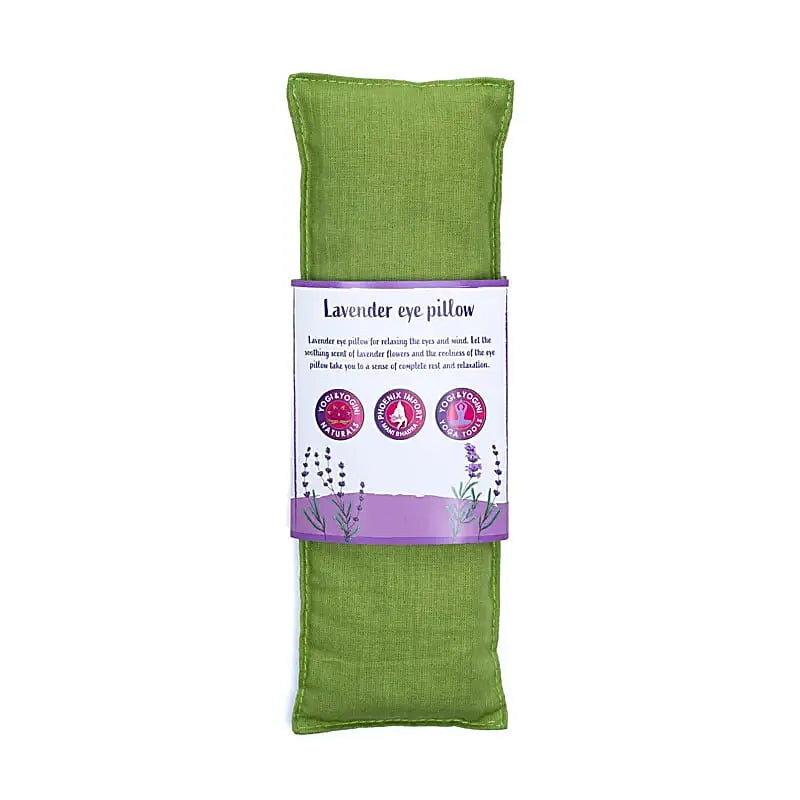 Almofada de olhos verde com lavanda e sementes de linho