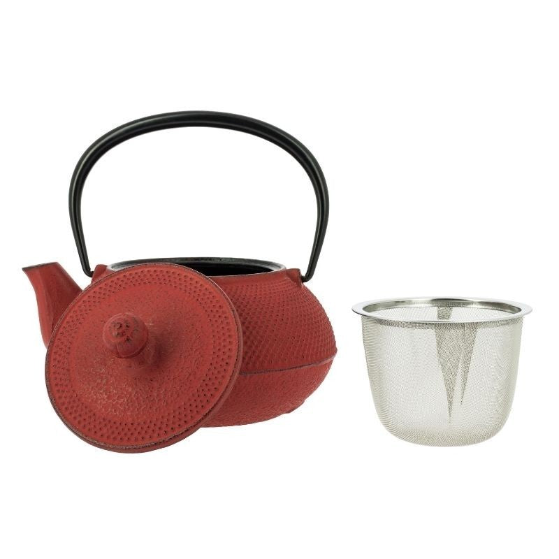 Chaleira Japonesa de ferro fundido Iwachu Arare vermelha - 650 ml