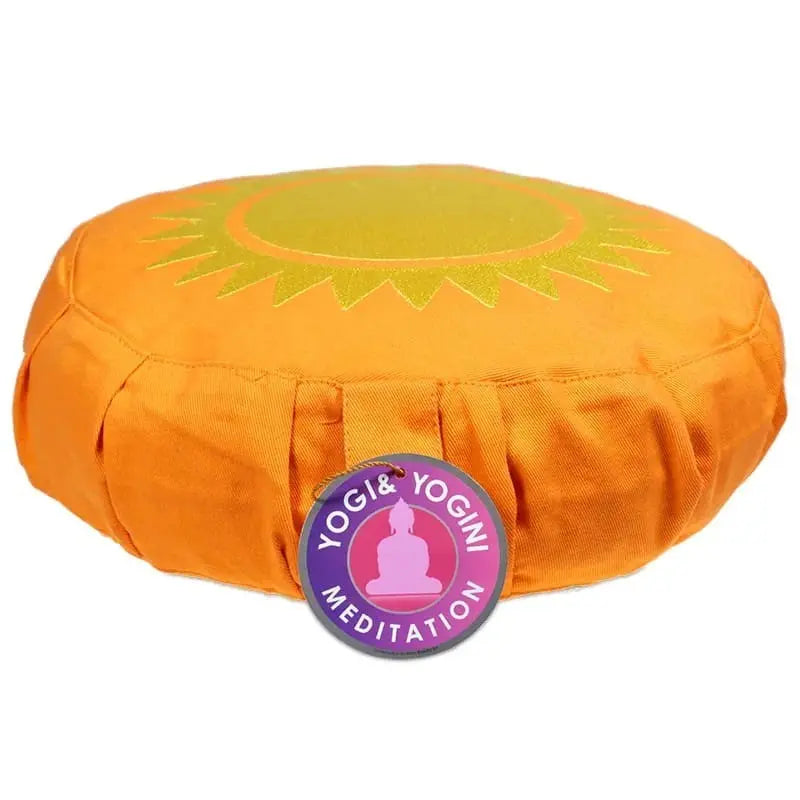 Zafu para crianças com desenho de sol para meditação