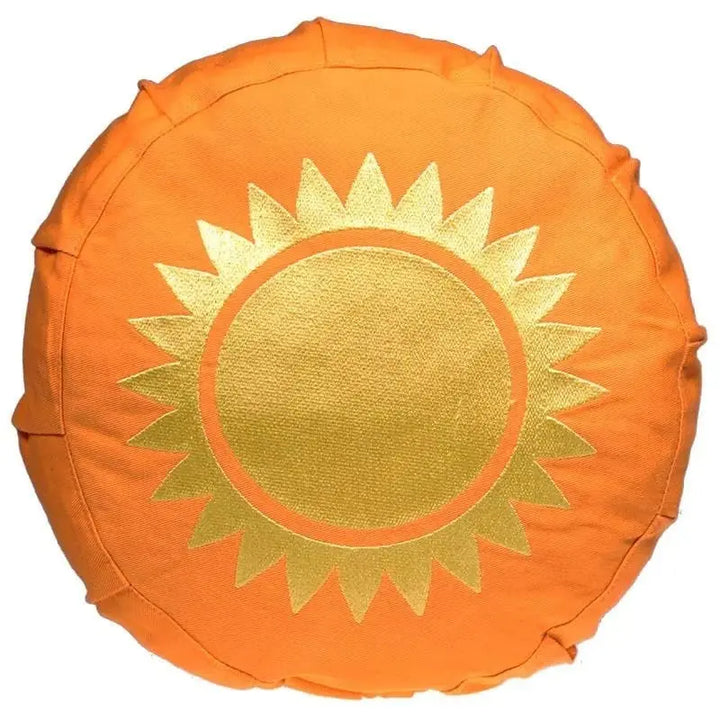 Zafu para crianças com desenho de sol para meditação