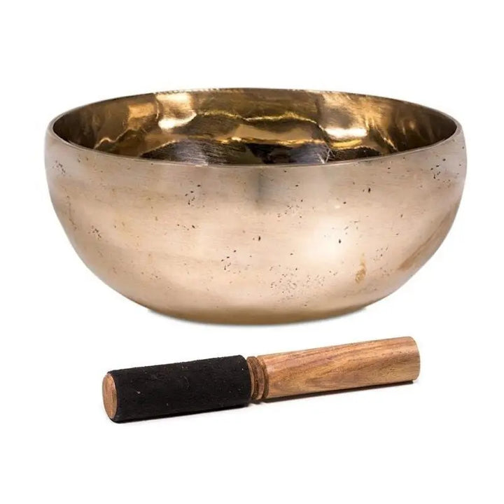 Taça tibetana Shanti com batente em madeira
