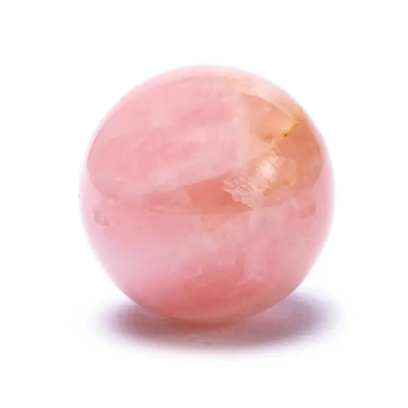 Esfera de quartzo rosa em pedra natural polida