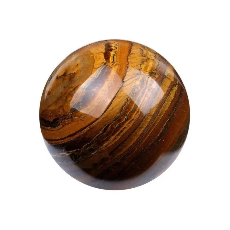 Esfera de olho de tigre em pedra natural polida