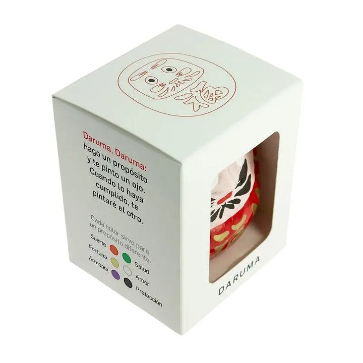 Daruma vermelho grande, figura tradicional japonesa de boa sorte