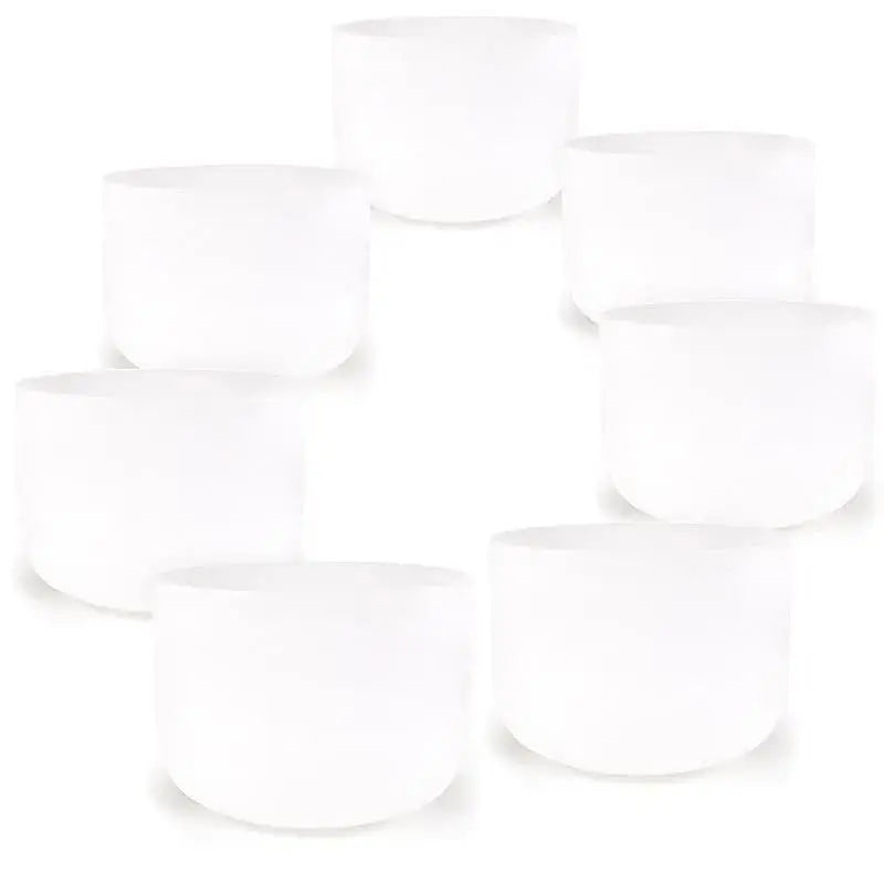 Kit de taças sonoras de cristal branco (432 Hertz)